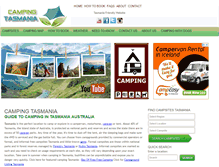 Tablet Screenshot of campingtasmania.com